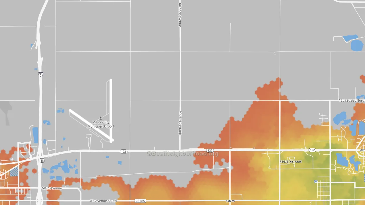 Bike Grade map of Emery, IA