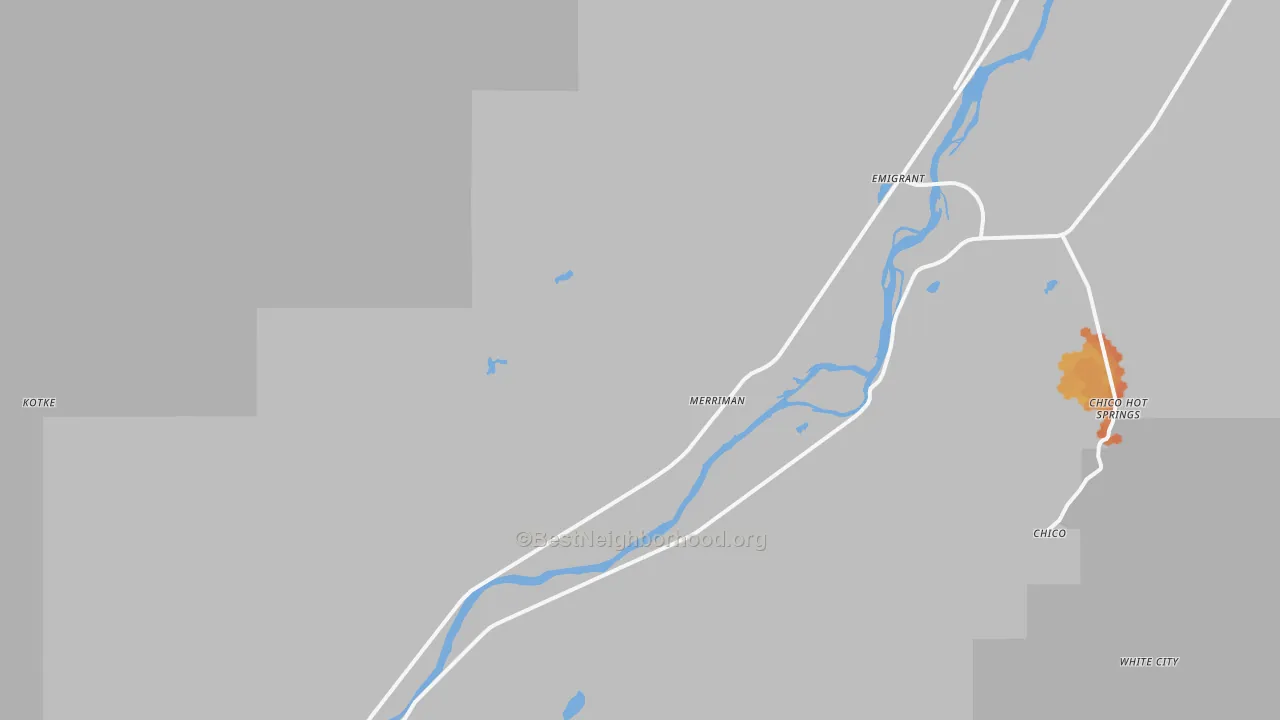 Bike Grade map of Emigrant, MT