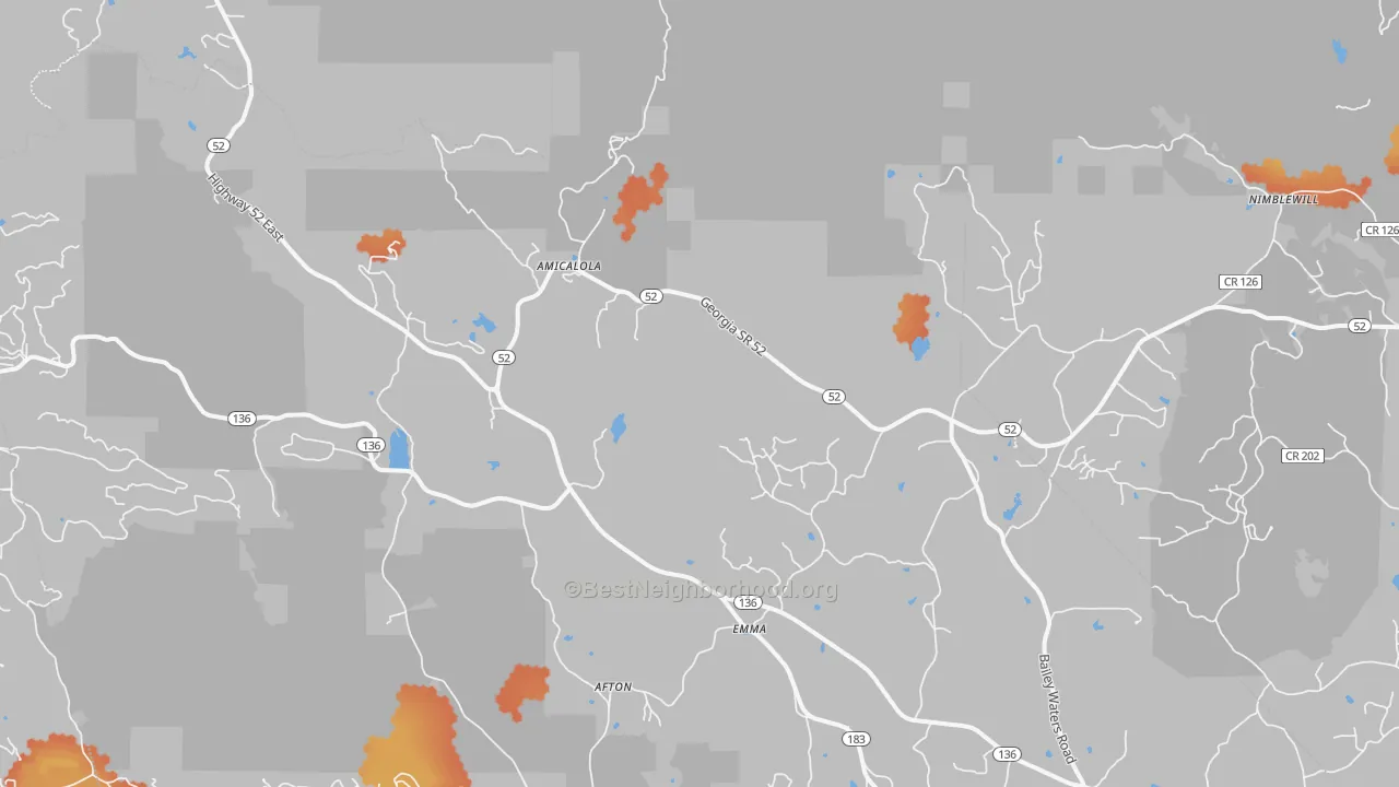 Bike Grade map of Emma, GA