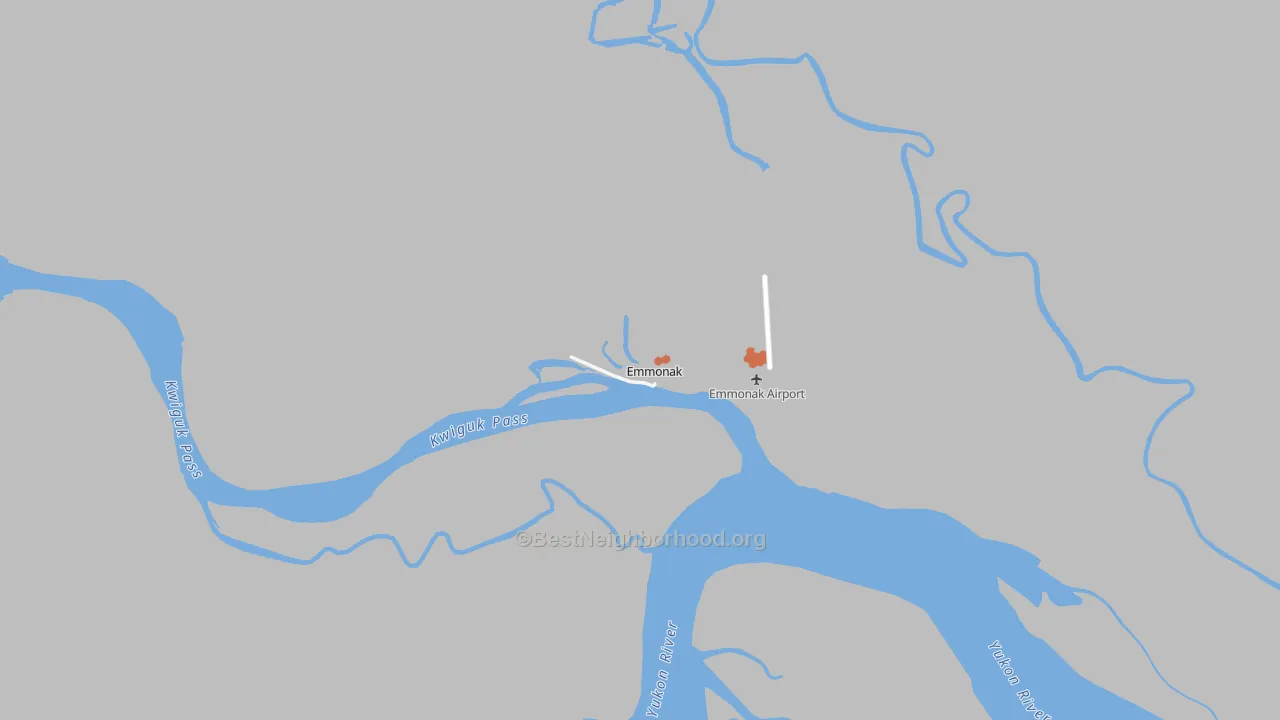 Bike Grade map of Emmonak, AK