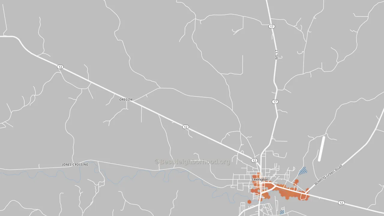 Bike Grade map of Emory, MS