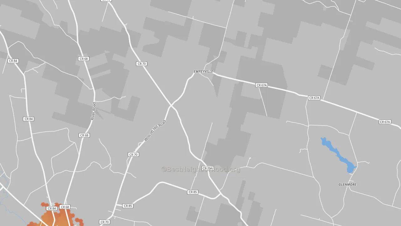Bike Grade map of Empeyville, NY