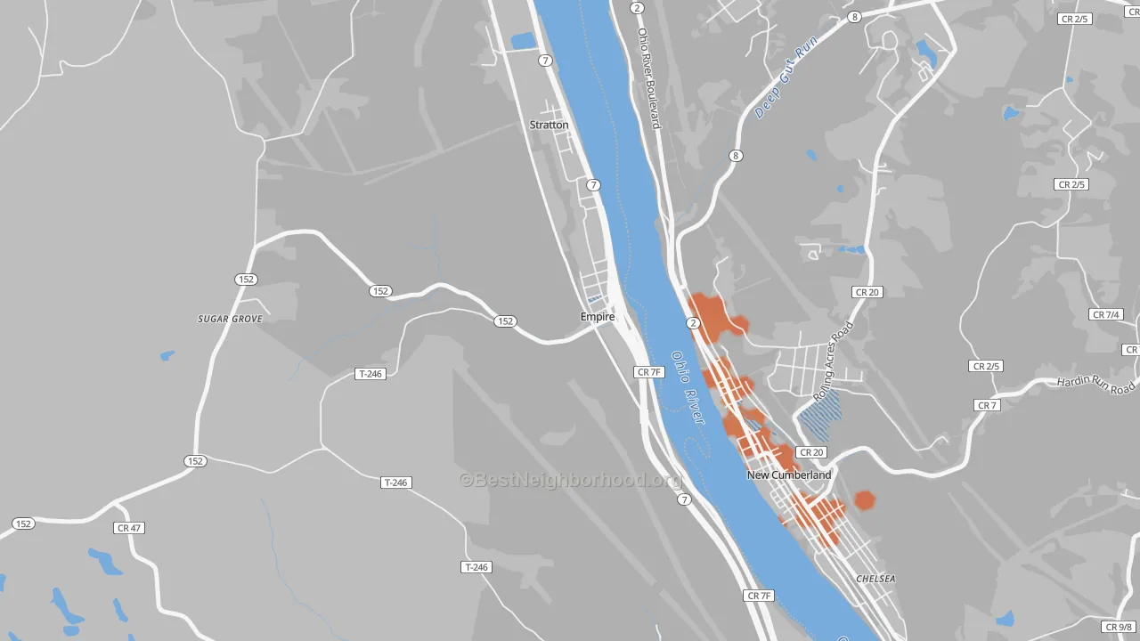 Bike Grade map of Empire, OH