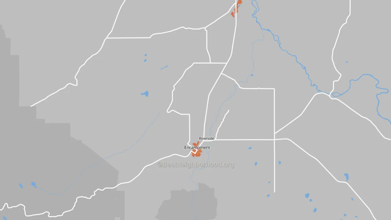 Bike Grade map of Encampment, WY