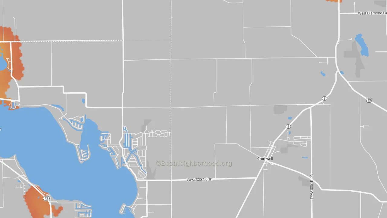Bike Grade map of Enchanted Hills, IN