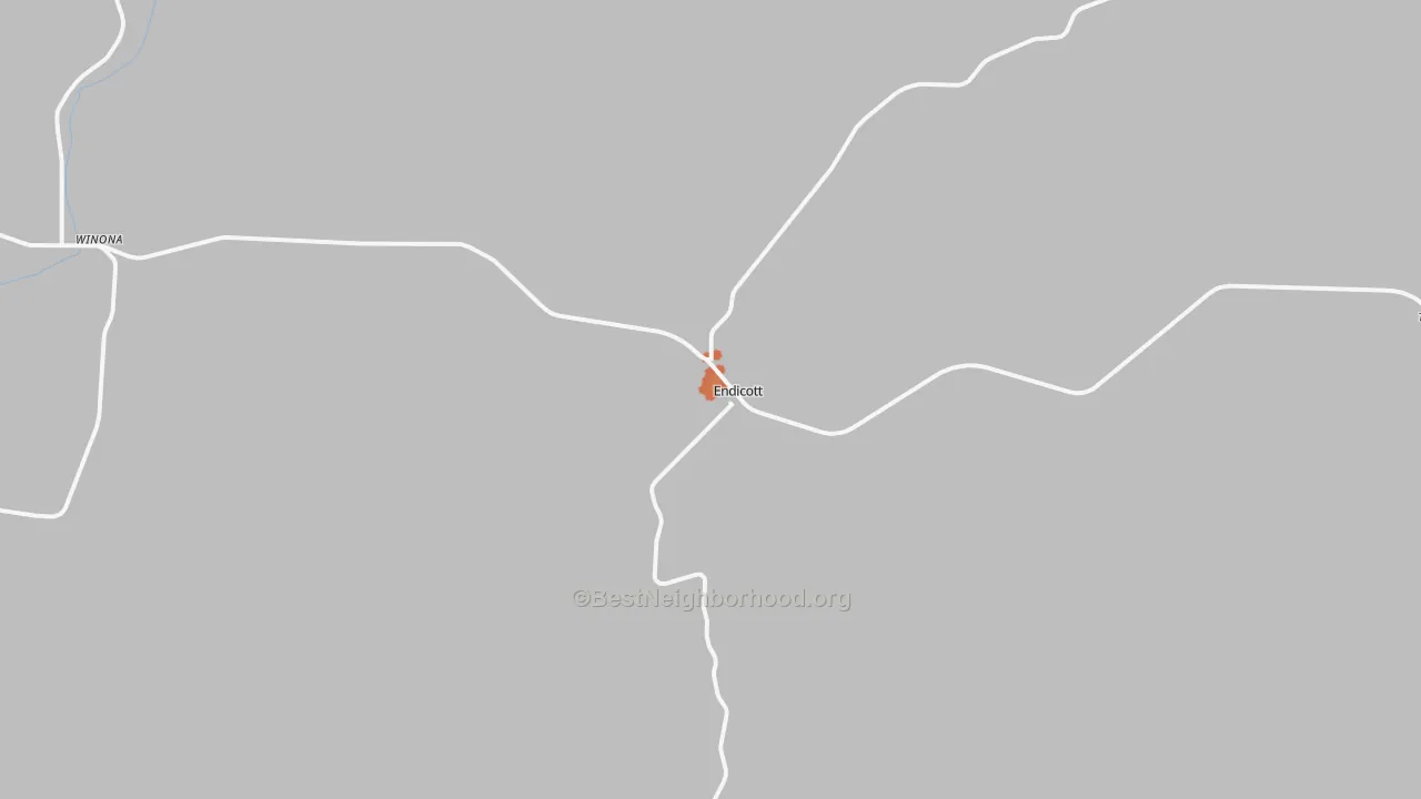 Bike Grade map of Endicott, WA