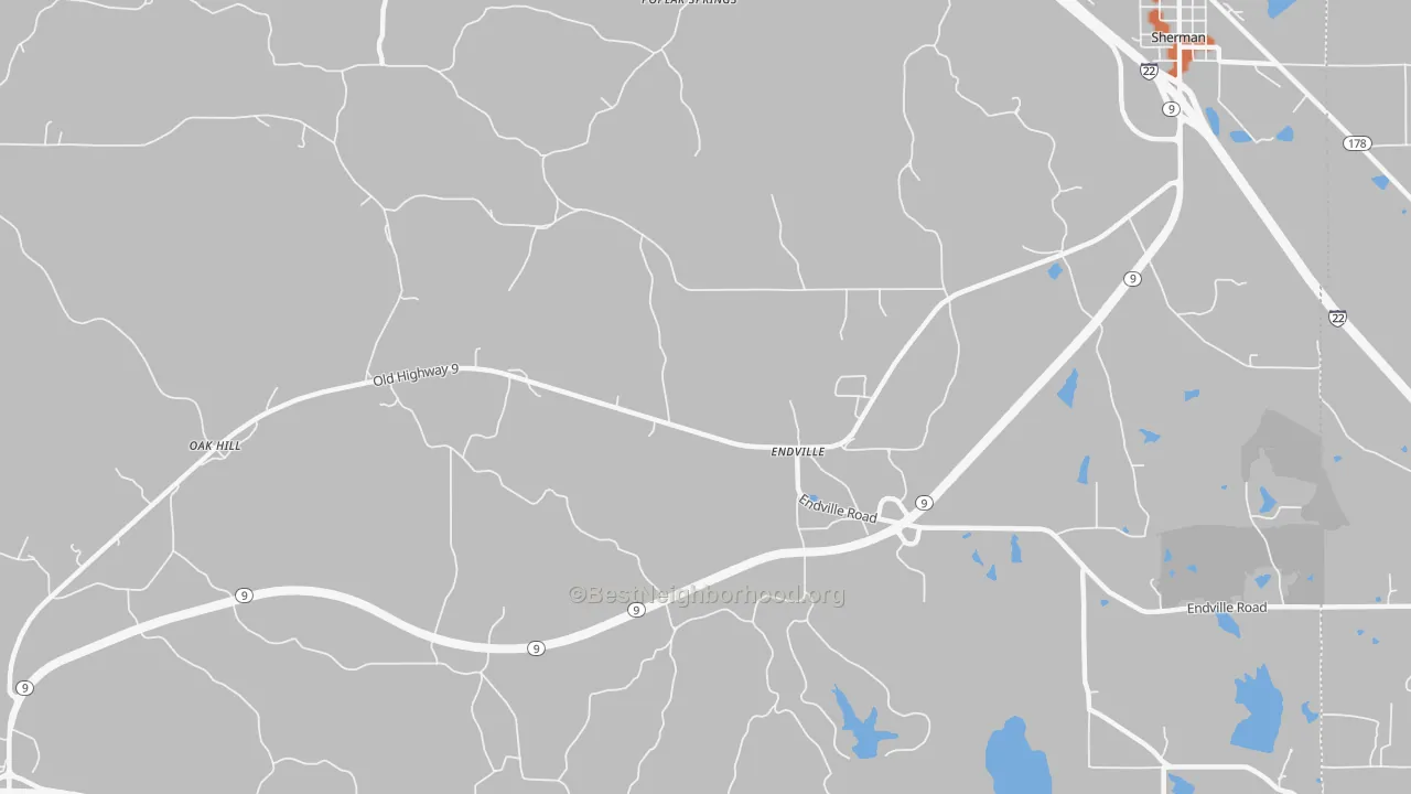 Bike Grade map of Endville, MS