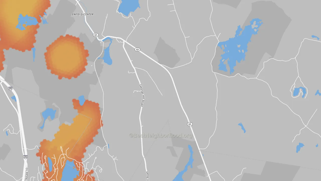 Bike Grade map of Enfield Center, NH