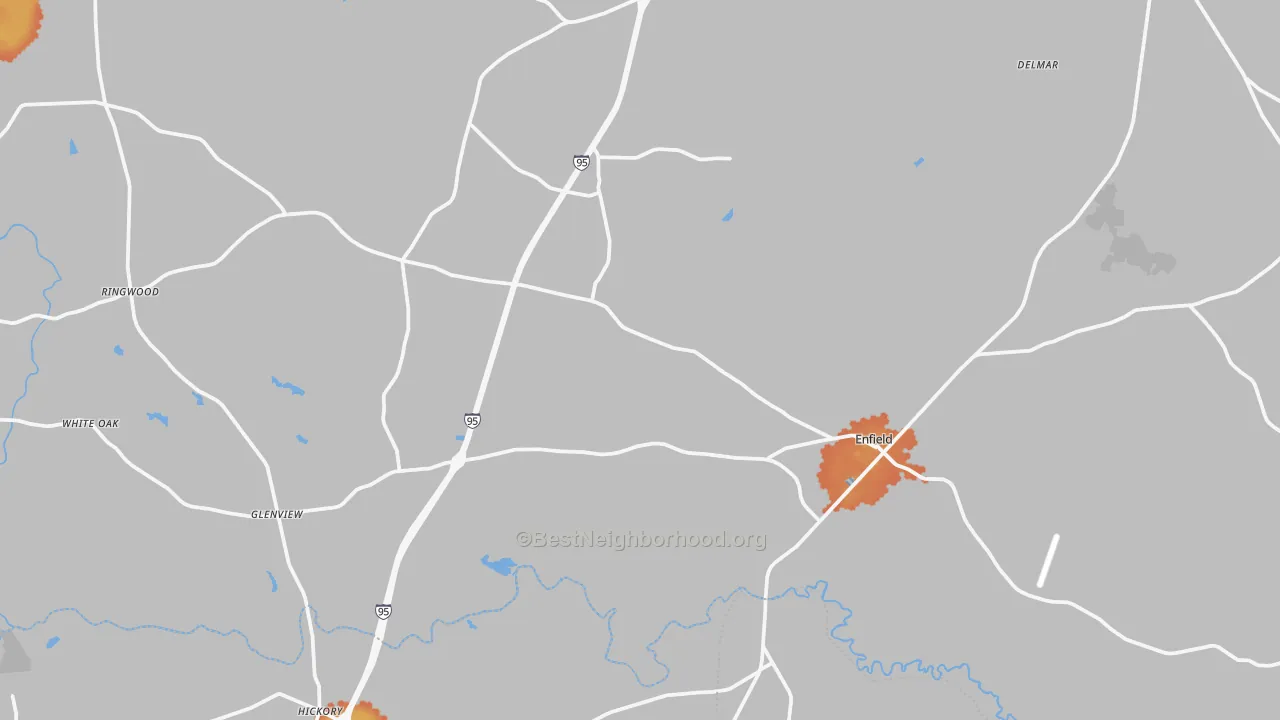 Bike Grade map of Enfield, NC