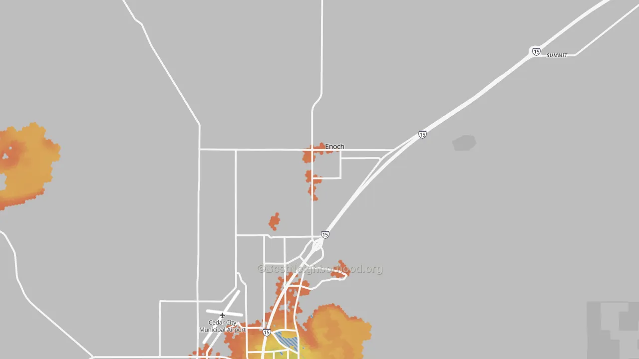 Bike Grade map of Enoch, UT