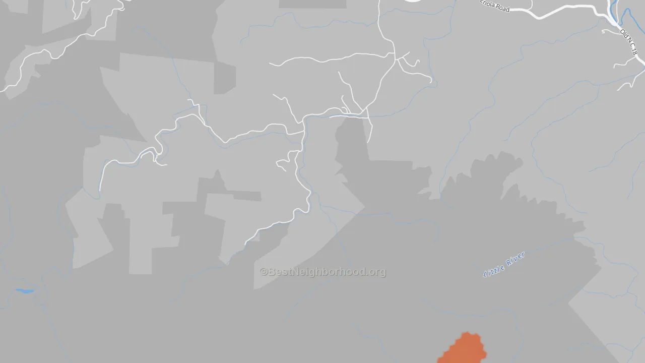Bike Grade map of Enola, NC