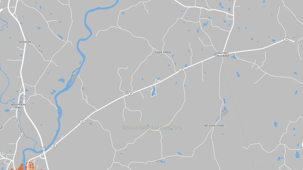Bike Grade map of Enon Grove, GA