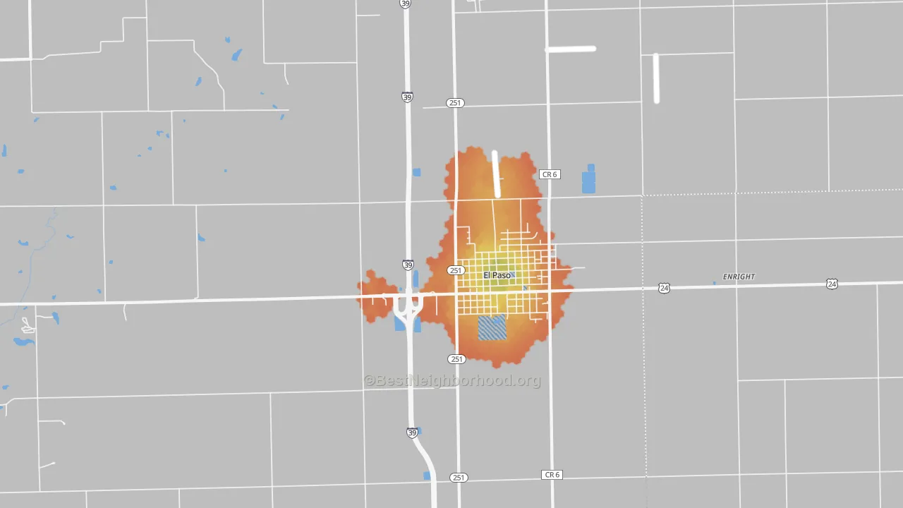 Bike Grade map of Enright, IL