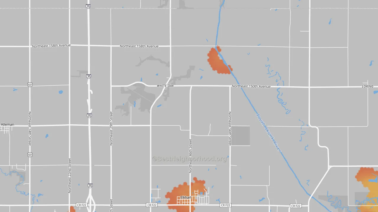 Bike Grade map of Enterprise, IA