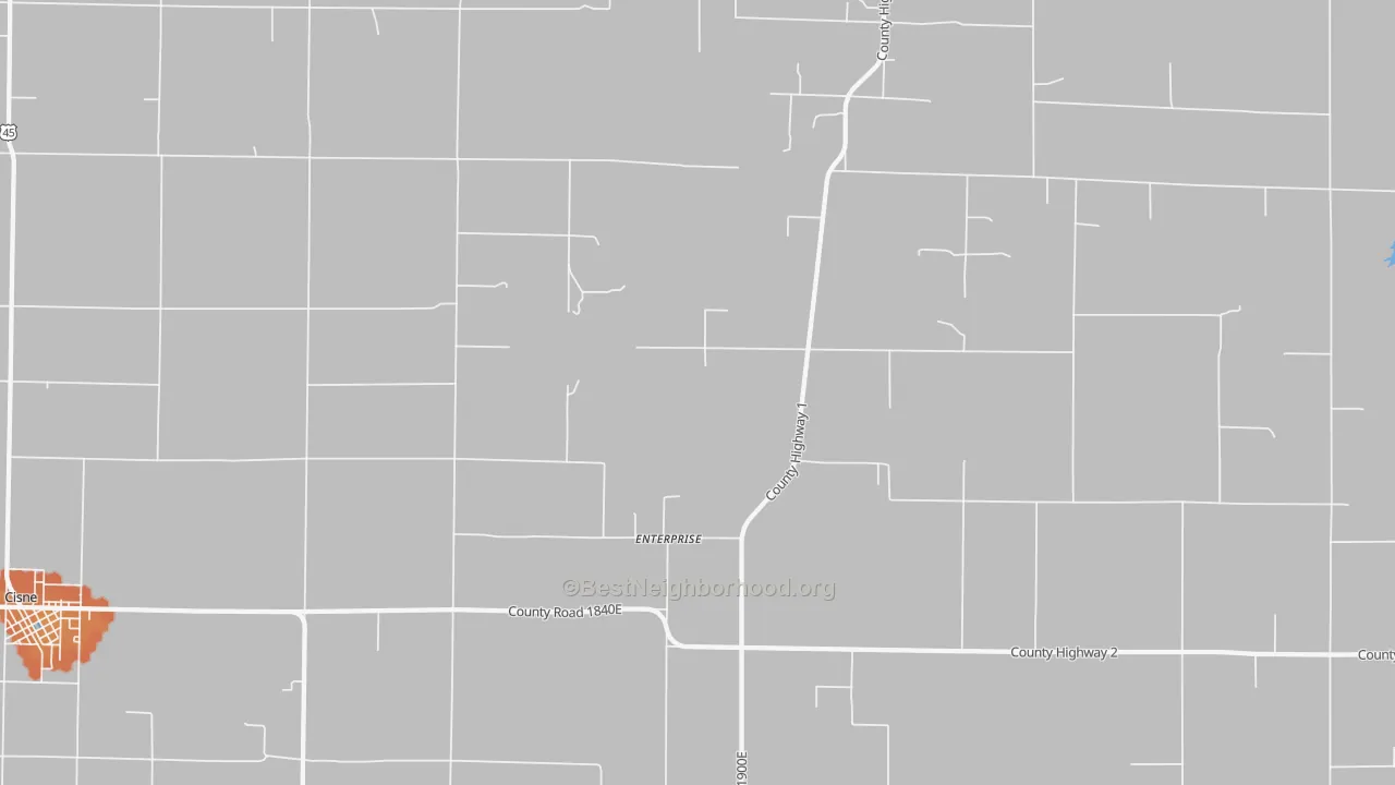 Bike Grade map of Enterprise, IL