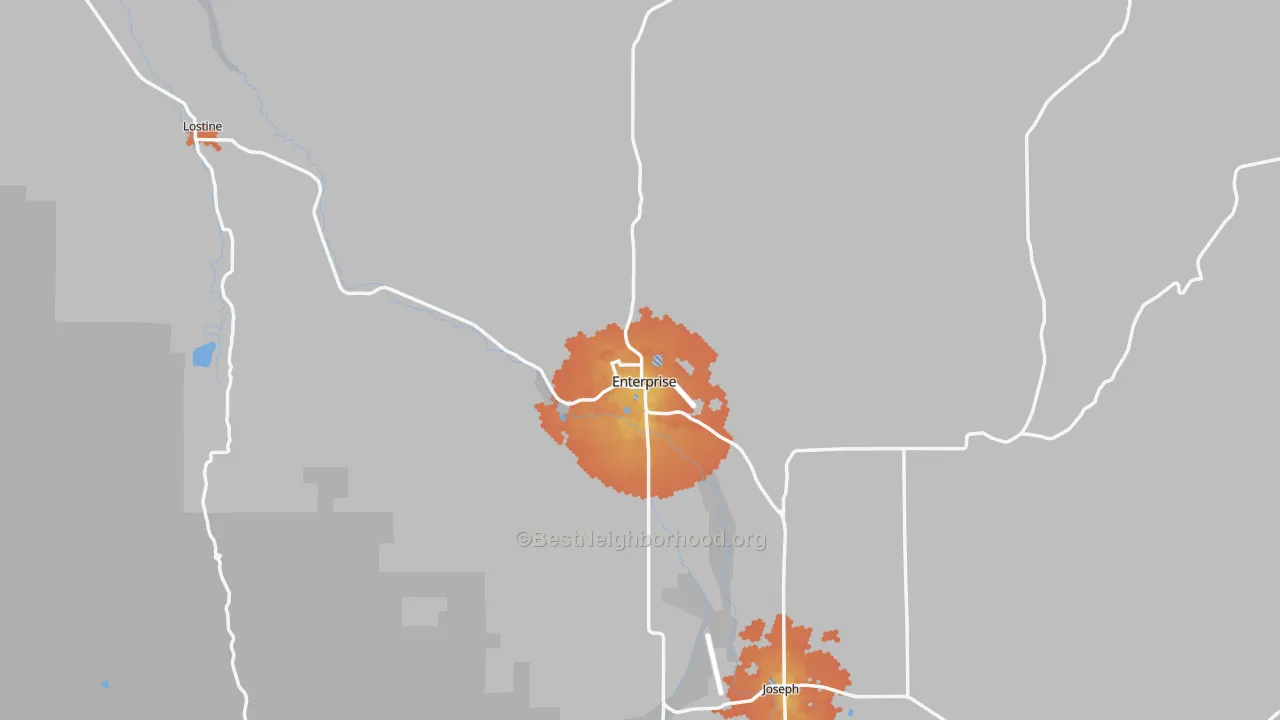 Bike Grade map of Enterprise, OR