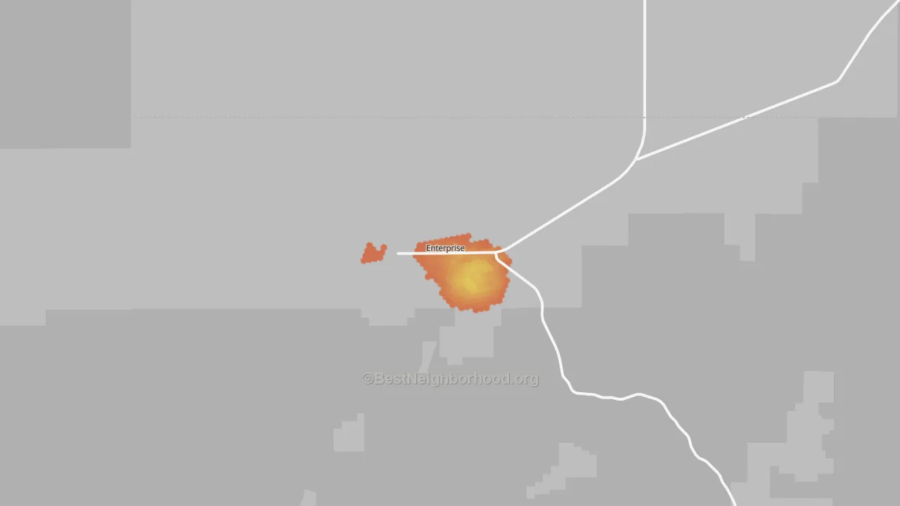 Bike Grade map of Enterprise, UT