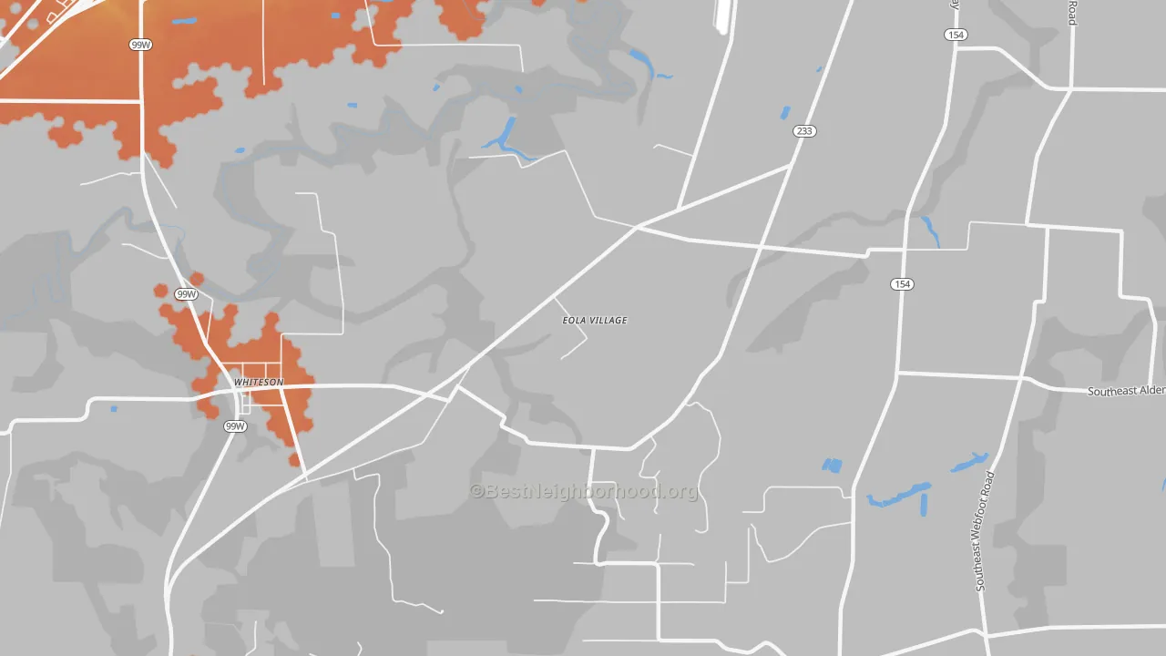 Bike Grade map of Eola Village, OR