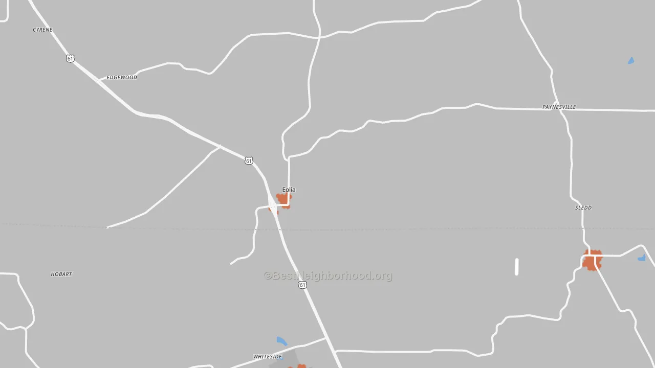 Bike Grade map of Eolia, MO