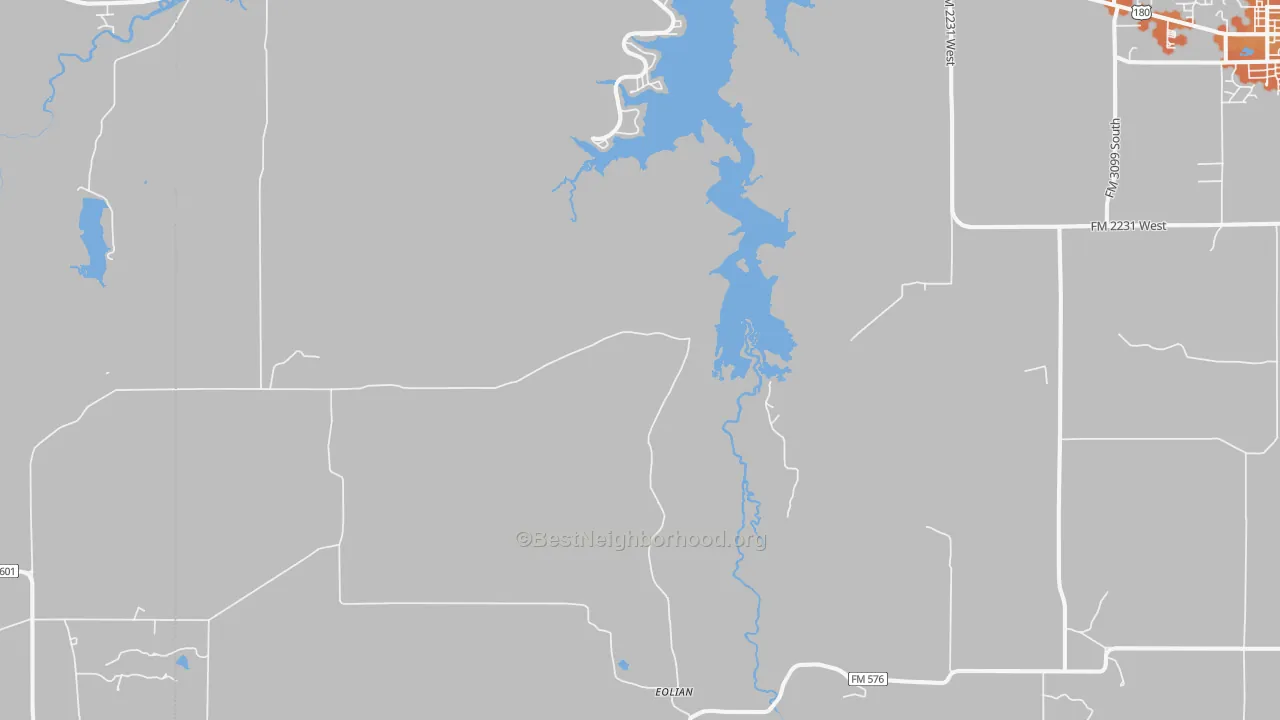 Bike Grade map of Eolian, TX