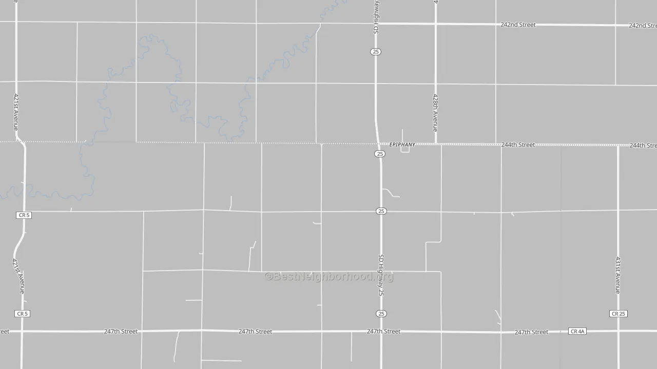 Bike Grade map of Epiphany, SD