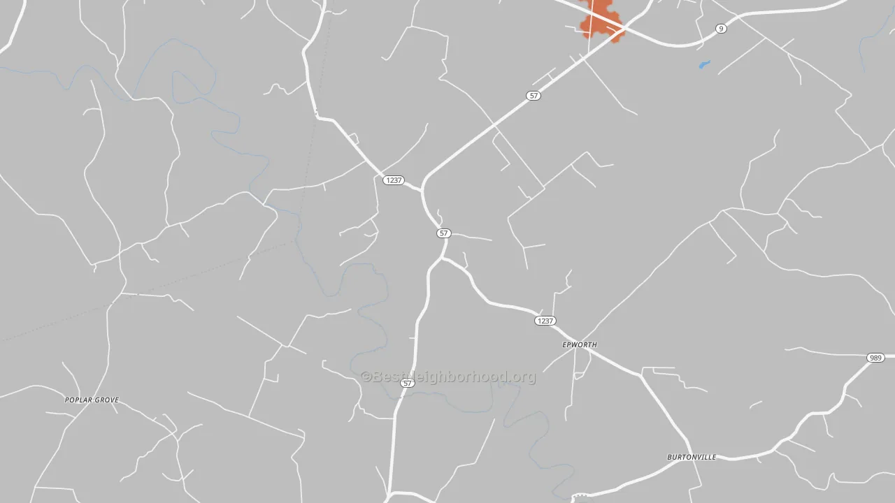 Bike Grade map of Epworth, KY