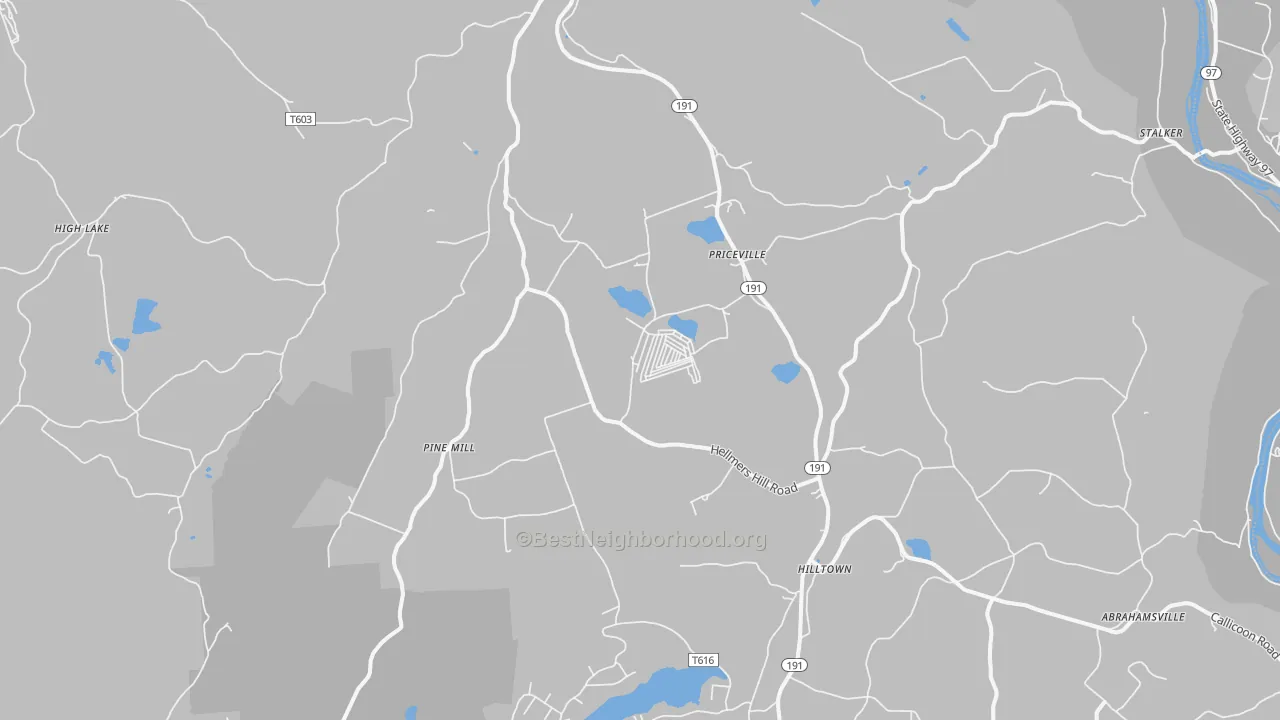 Bike Grade map of Equinunk, PA