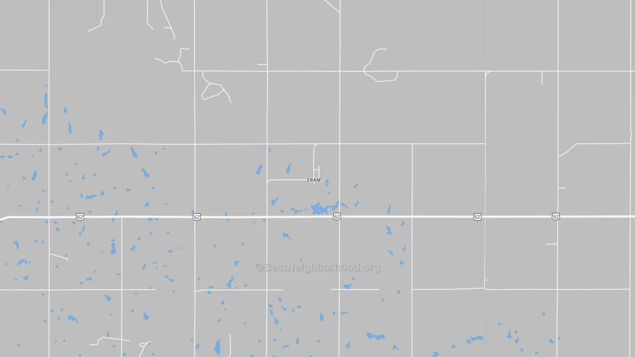Bike Grade map of Eram, OK