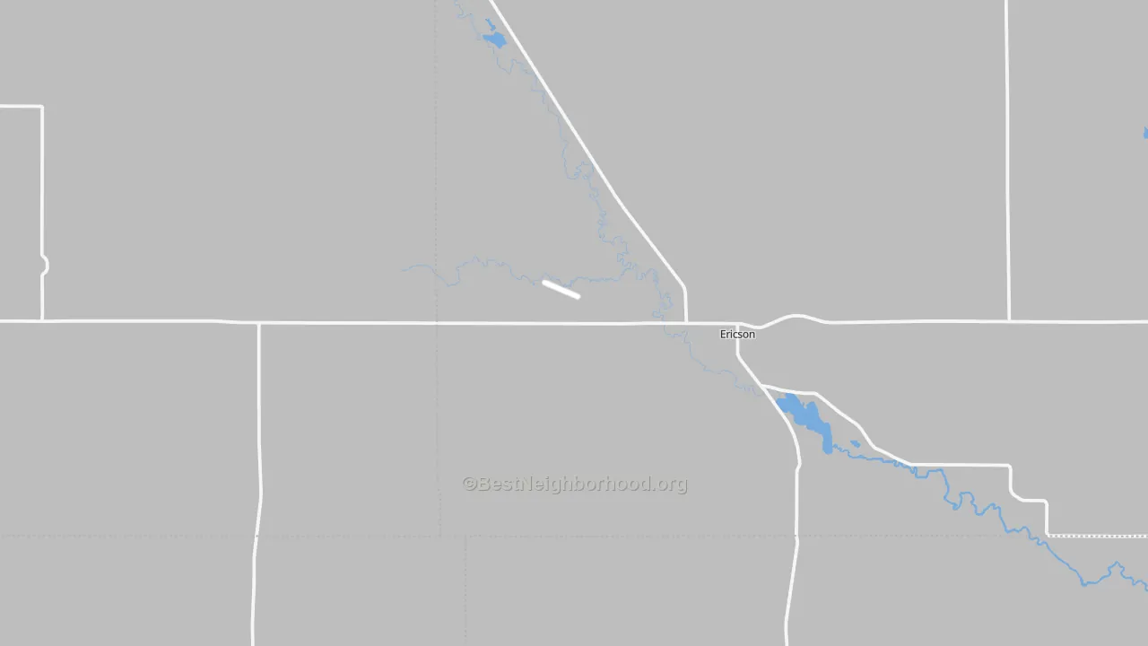 Bike Grade map of Ericson, NE