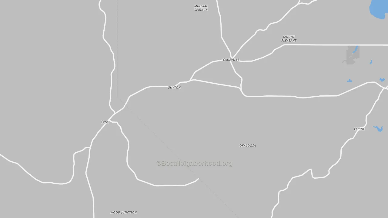 Bike Grade map of Eros, LA