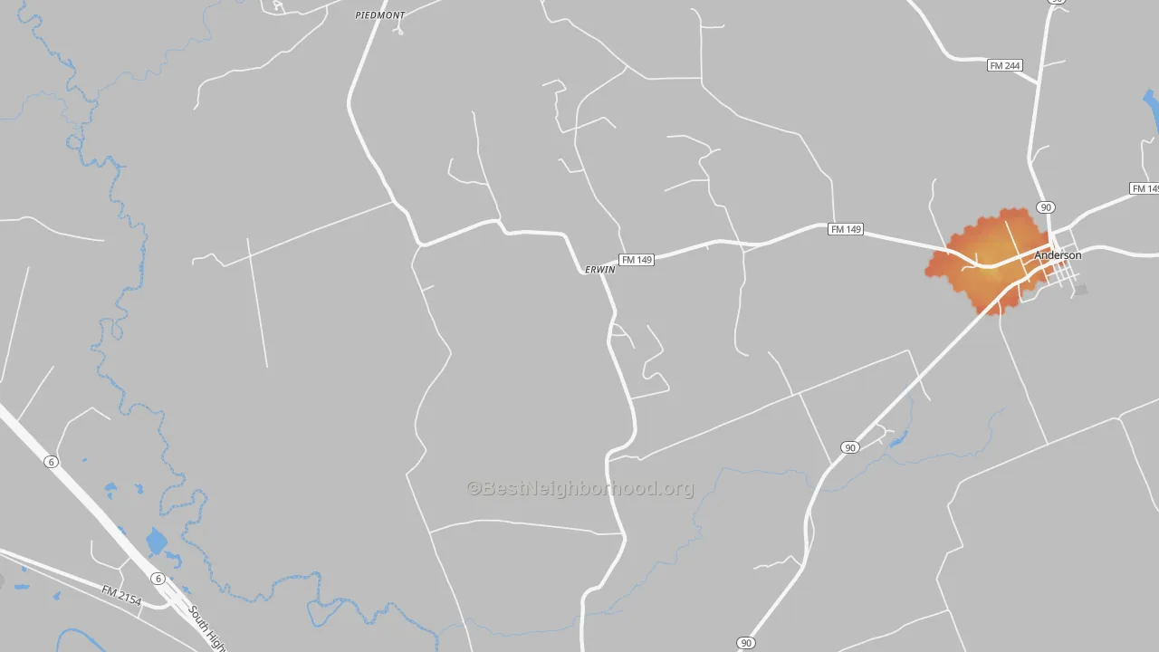Bike Grade map of Erwin, TX