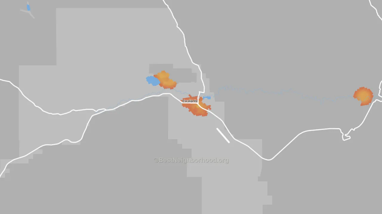 Bike Grade map of Escalante, UT