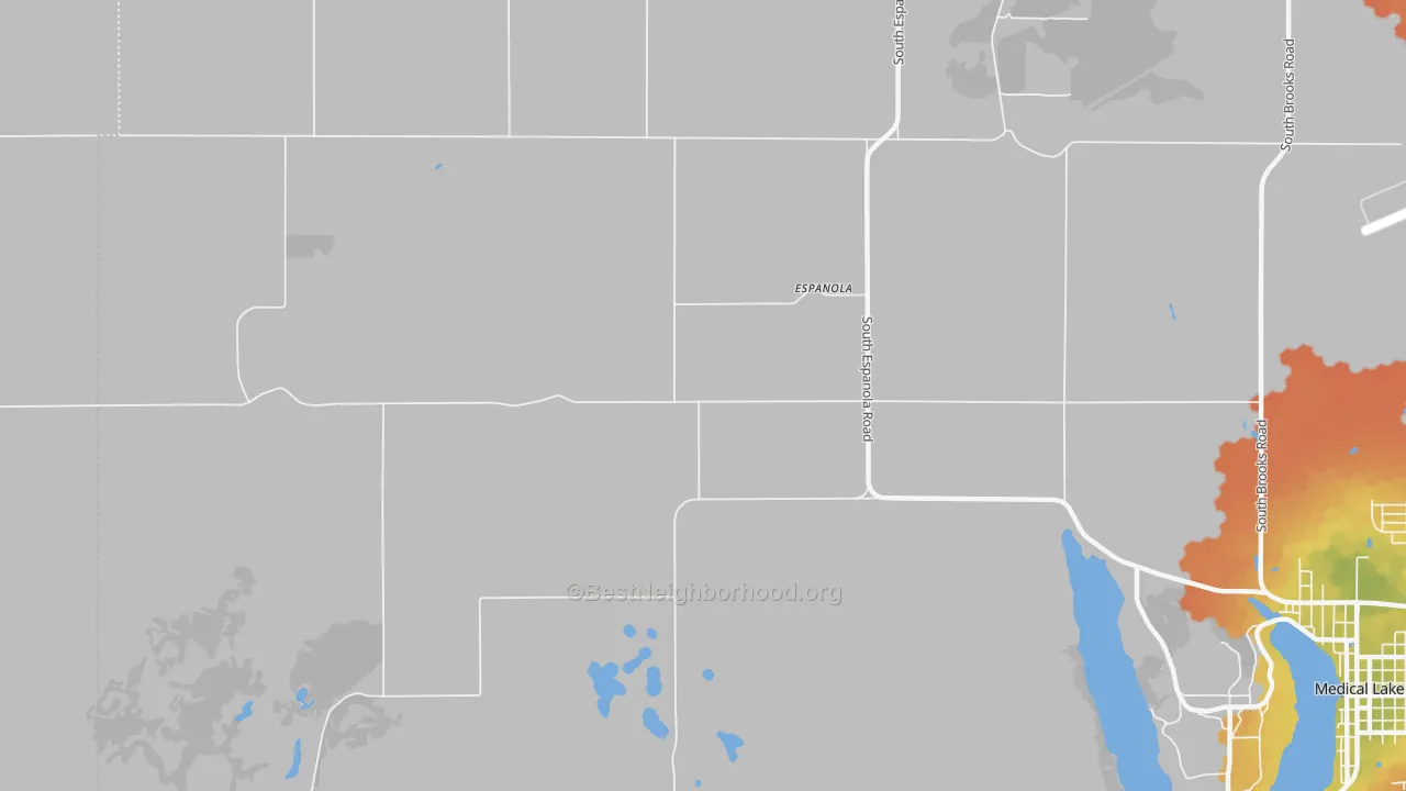 Bike Grade map of Espanola, WA