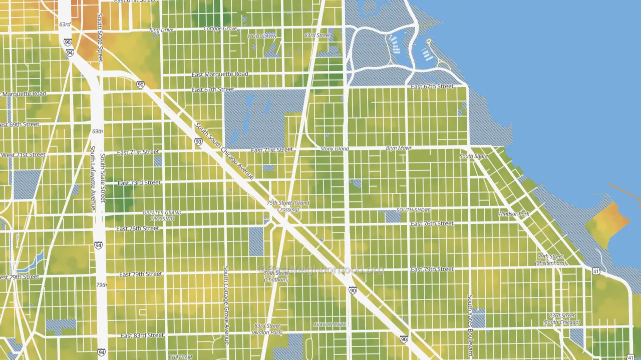 Bike Grade map of Essex, Chicago, IL