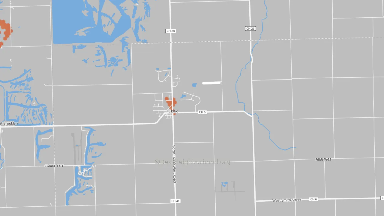 Bike Grade map of Essex, IL