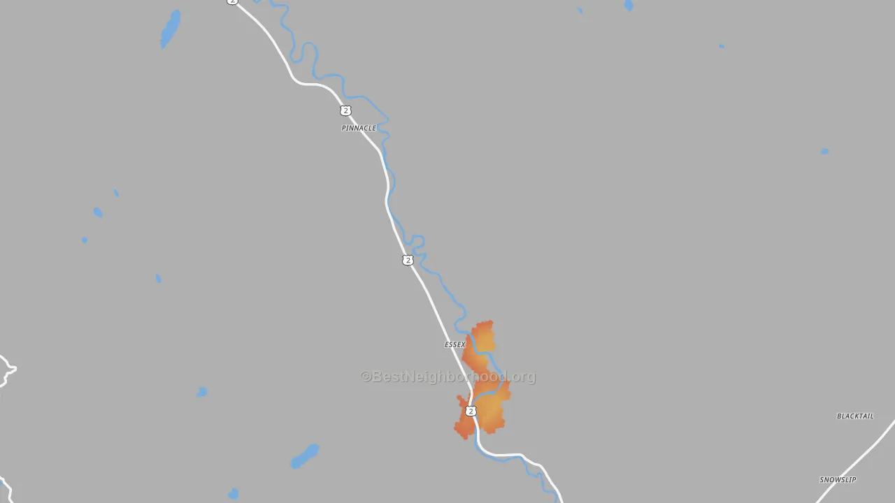 Bike Grade map of Essex, MT