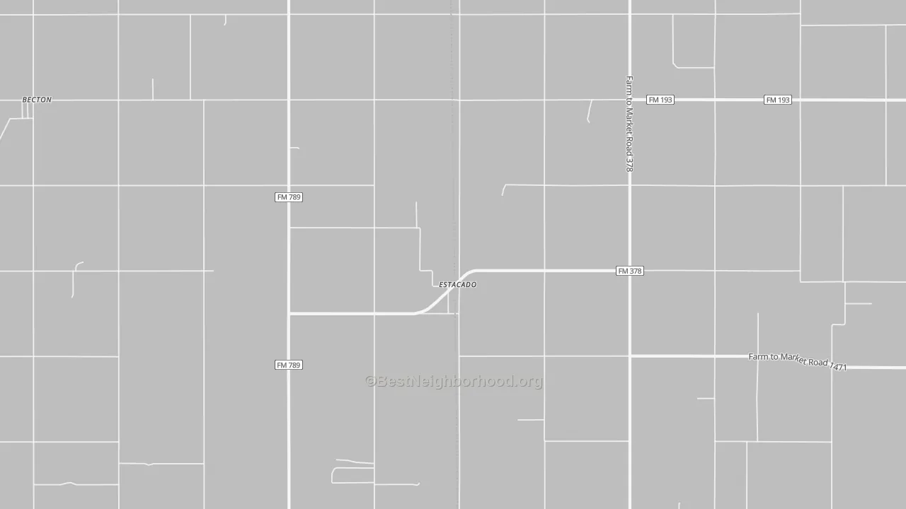 Bike Grade map of Estacado, TX