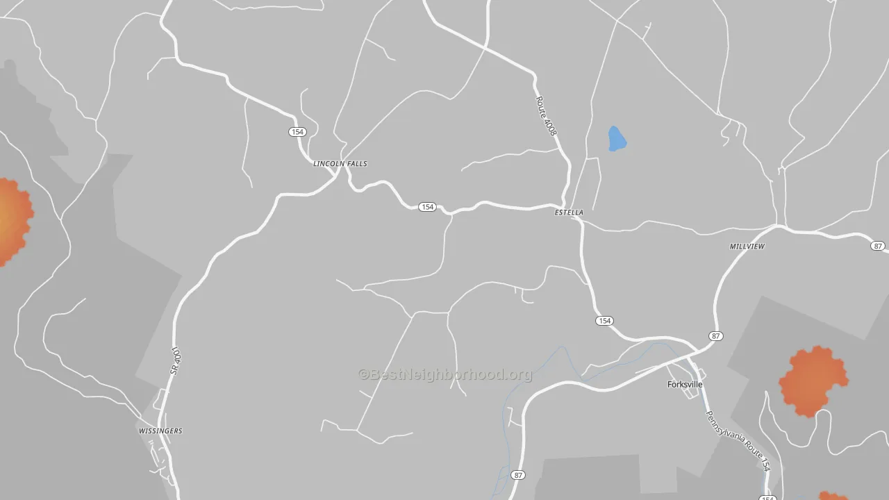 Bike Grade map of Estella, PA