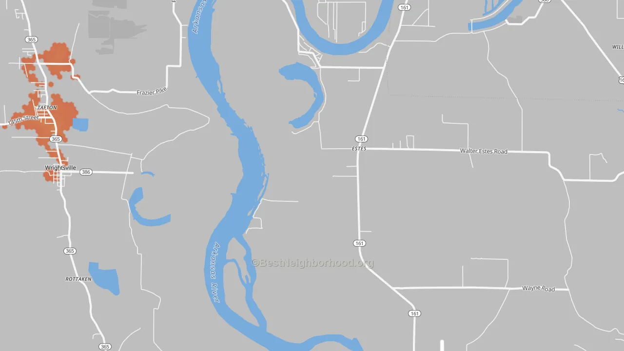 Bike Grade map of Estes, AR