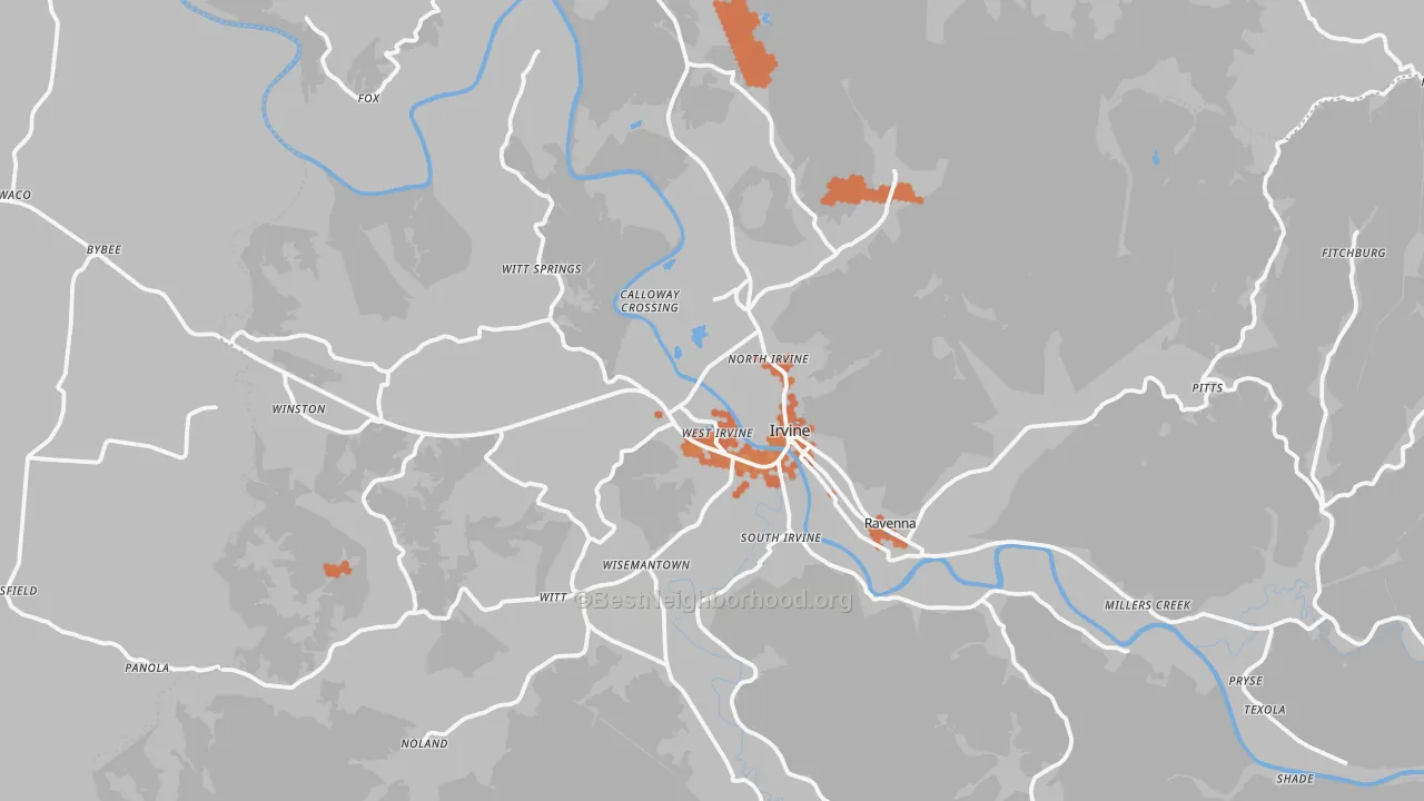Bike Grade map of Estill County, KY