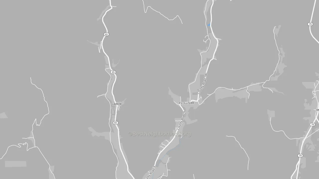 Bike Grade map of Estillfork, AL