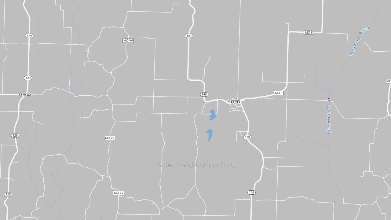 Bike Grade map of Ethel, MO