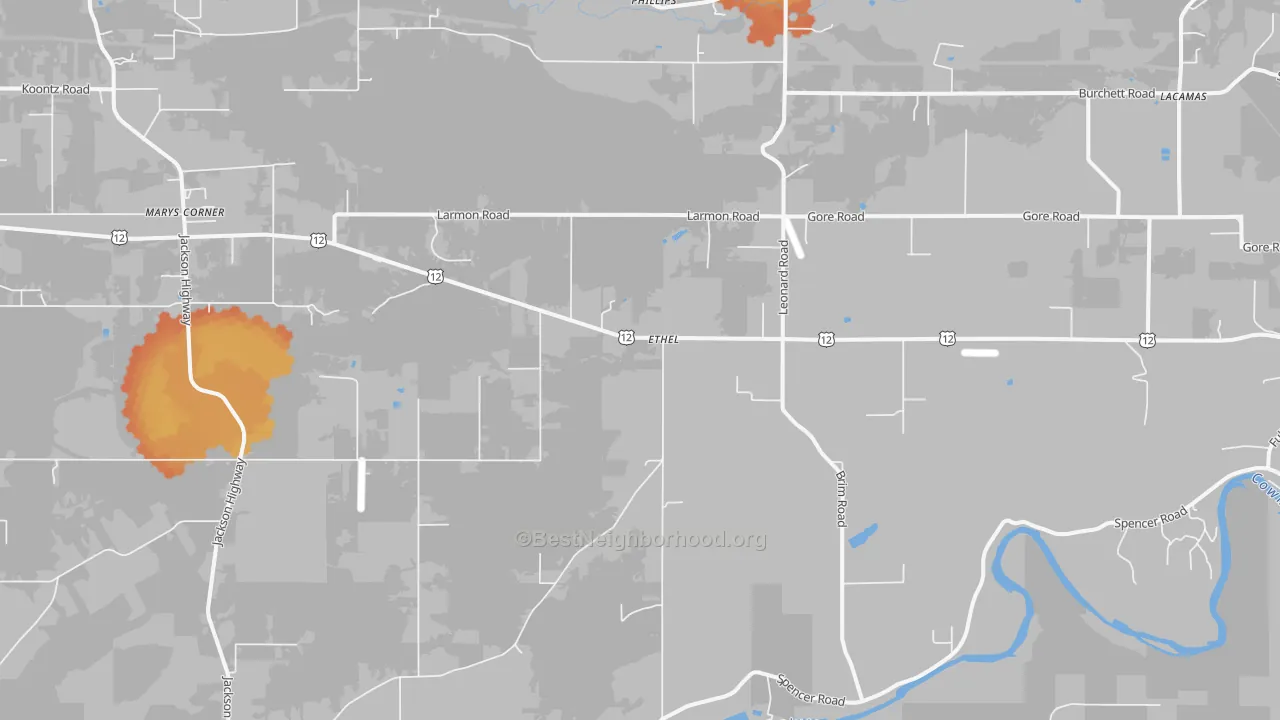 Bike Grade map of Ethel, WA