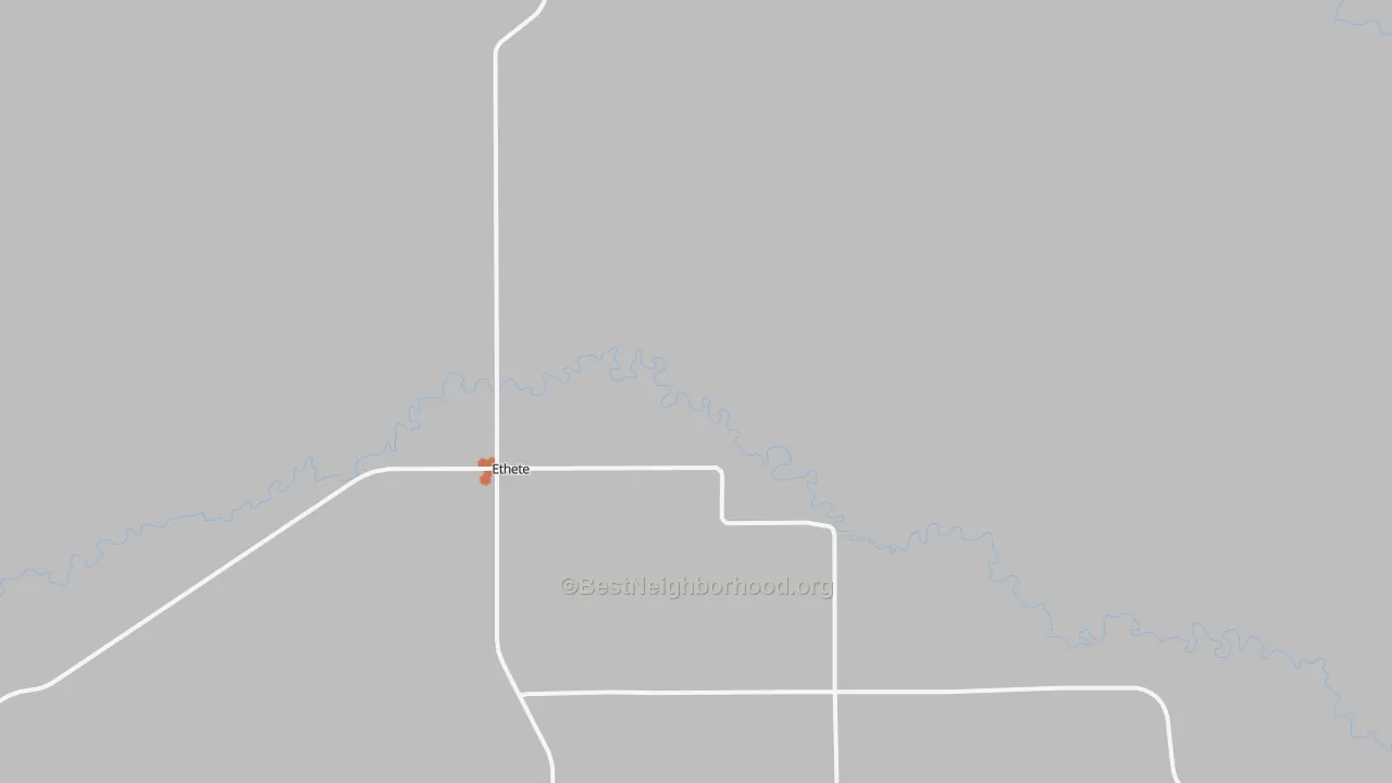 Bike Grade map of Ethete, WY