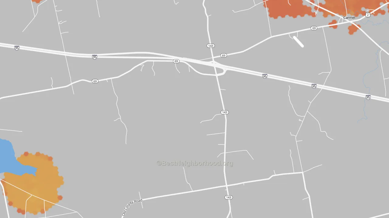 Bike Grade map of Etna Center, ME