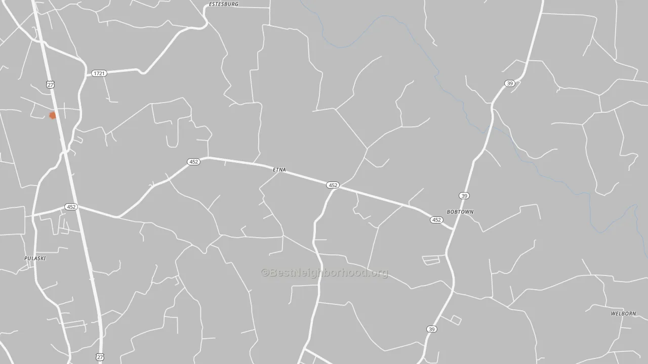 Bike Grade map of Etna, KY