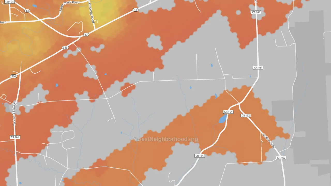 Bike Grade map of Etna, NY