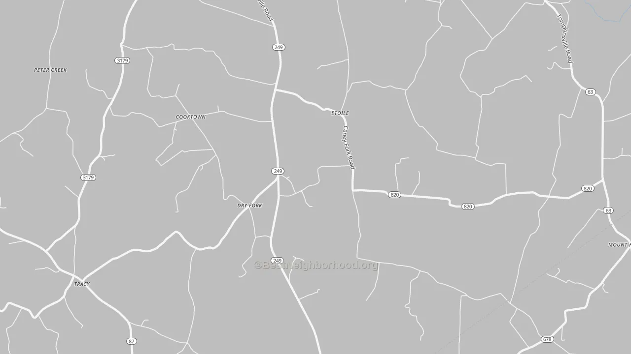 Bike Grade map of Etoile, KY