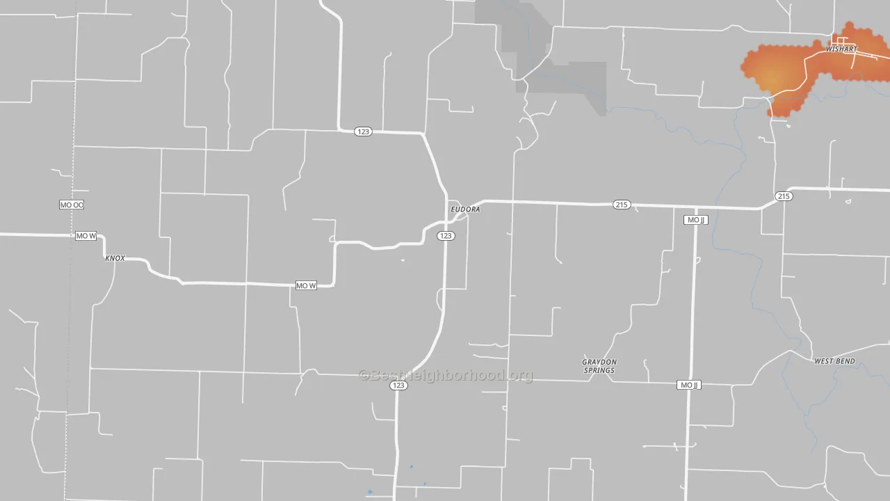 Bike Grade map of Eudora, MO