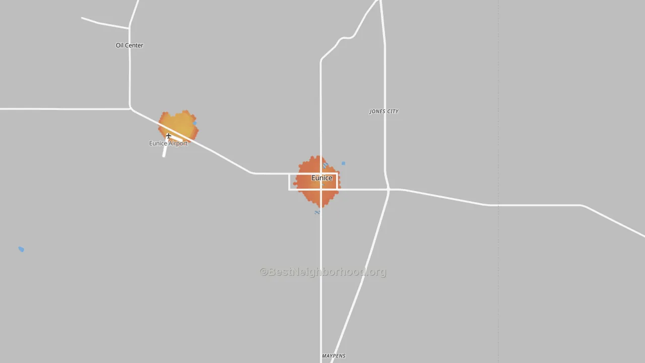 Bike Grade map of Eunice, NM